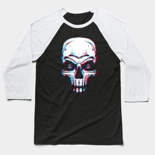 Skull Glitch Baseball T-Shirt